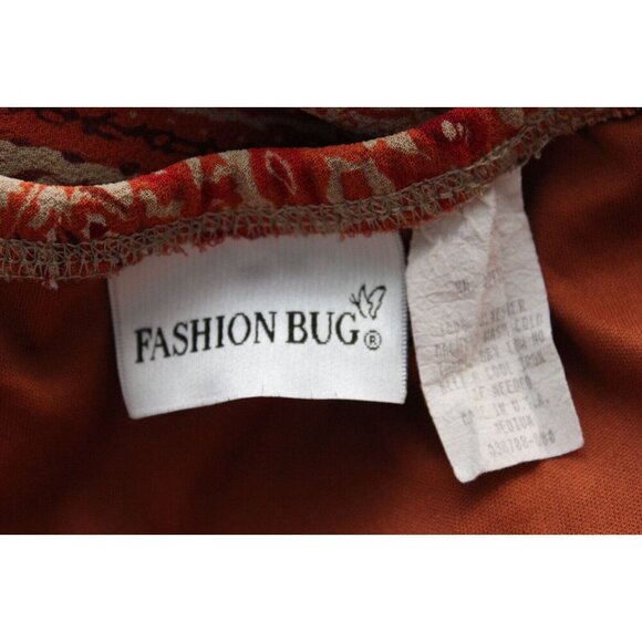 Vintage 90s Y2K Skirt Size Medium Fashion Bug Polyester Boho Flowy Grunge Ruffle - Picture 11 of 12